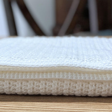 Classic modern subtle ridged baby blanket crochet pattern