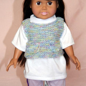 Weekend Casual Sweaters -  Knitting Patterns fit American Girl and other 18-Inch Dolls