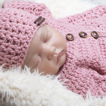 Round neck newborn cardigan 003