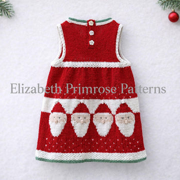 Santa Snowfall Dresses Knitting Pattern P131 | 6 Months – 7 Years | Elizabeth Primrose Patterns