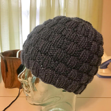 Basketweave Messy Bun Hat