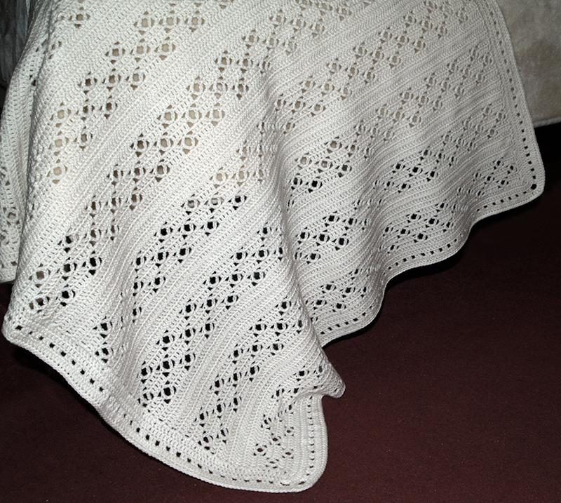 Royal Lace Crochet Baby Blanket Pattern – Written Row by Row + Diagram