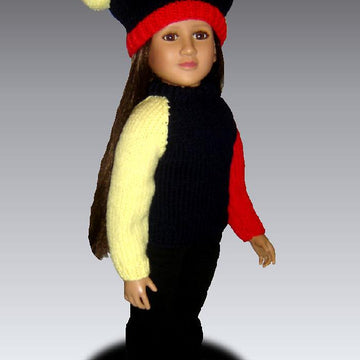 Pattern for 23 inch doll Sweater (My Twinn, My BFF) Raglan Sleeves 608