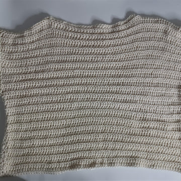 CREAM CROCHET LONG SLEEVE SWEATER - PATTERN