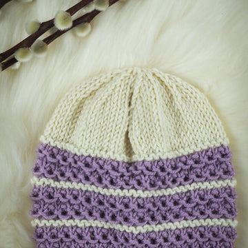 Two colour newborn beanie