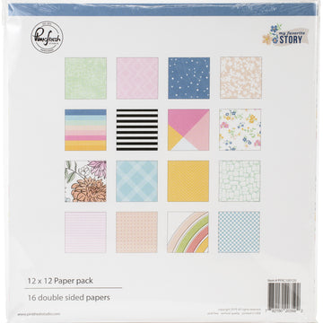 Pinkfresh Studio Double-Sided Paper Pack 12"X12" 16/Pkg - My Favorite Story, 8 Designs/2 Each