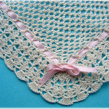 1:12th scale Lace baby shawl
