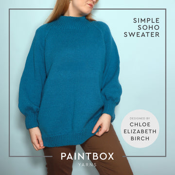 Simple Soho Sweater - Free Jumper Knitting Pattern for Women in Paintbox Yarns Simply Aran