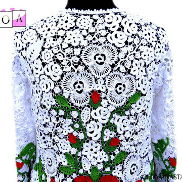 With poppies lace cardigan