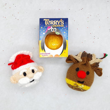 Chocolate Orange Sack Gift Bags - Santa & Reindeer