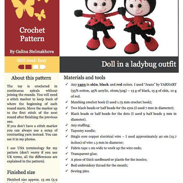 146 Doll in a Ladybug outfit