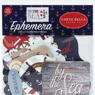 Echo Park Paper Carta Bella Cardstock Ephemera 33/Pkg - Icons, By The Sea