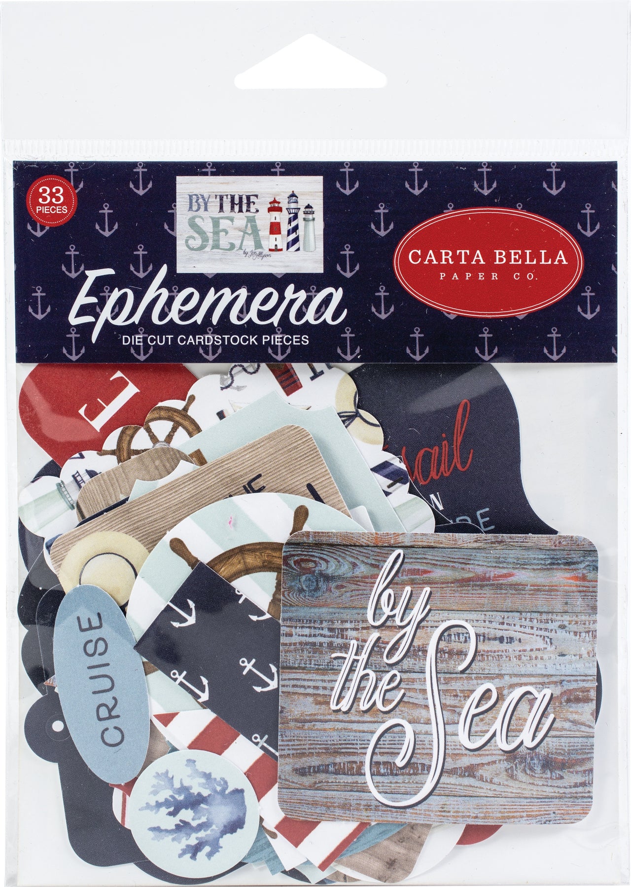 Echo Park Paper Carta Bella Cardstock Ephemera 33/Pkg - Icons, By The Sea