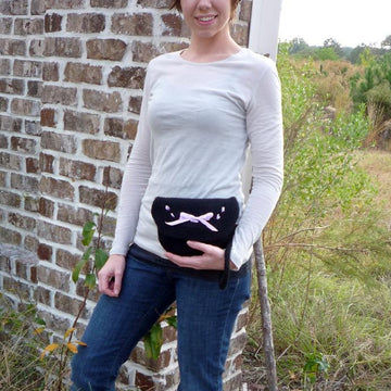 Cream puff felted clutch