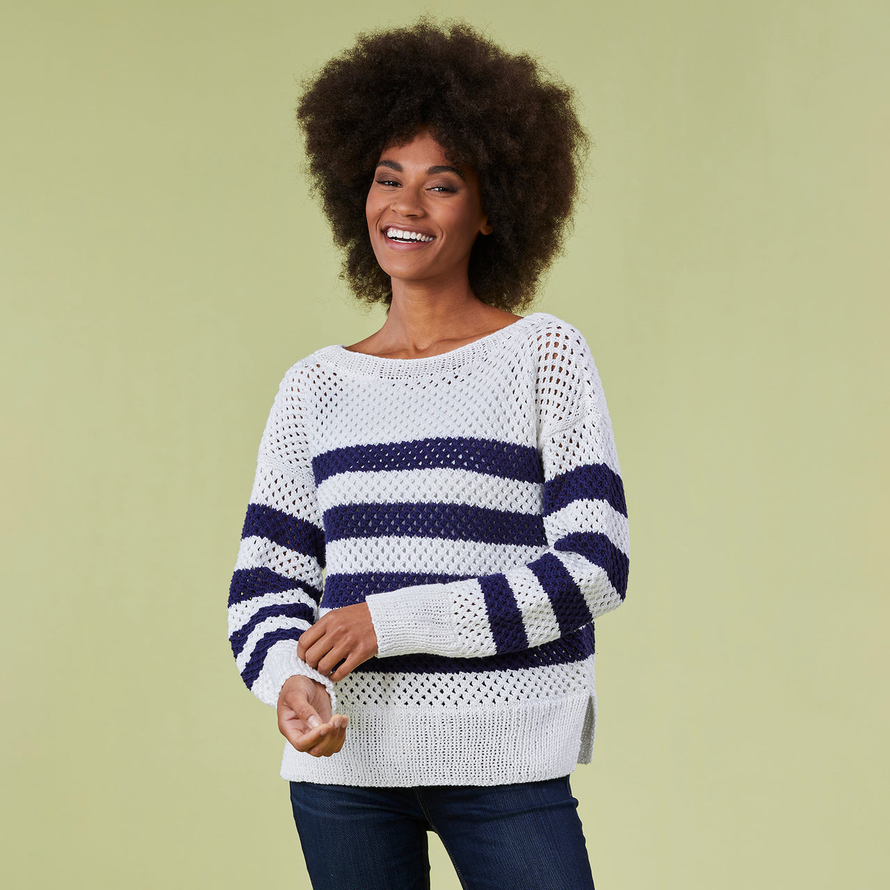 Hilton Head Pullover - Sweater Knitting Pattern for Women in Tahki Yarns Coronado by Tahki Yarns