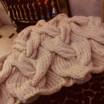 Wavy Cable Blanket Knitting Pattern