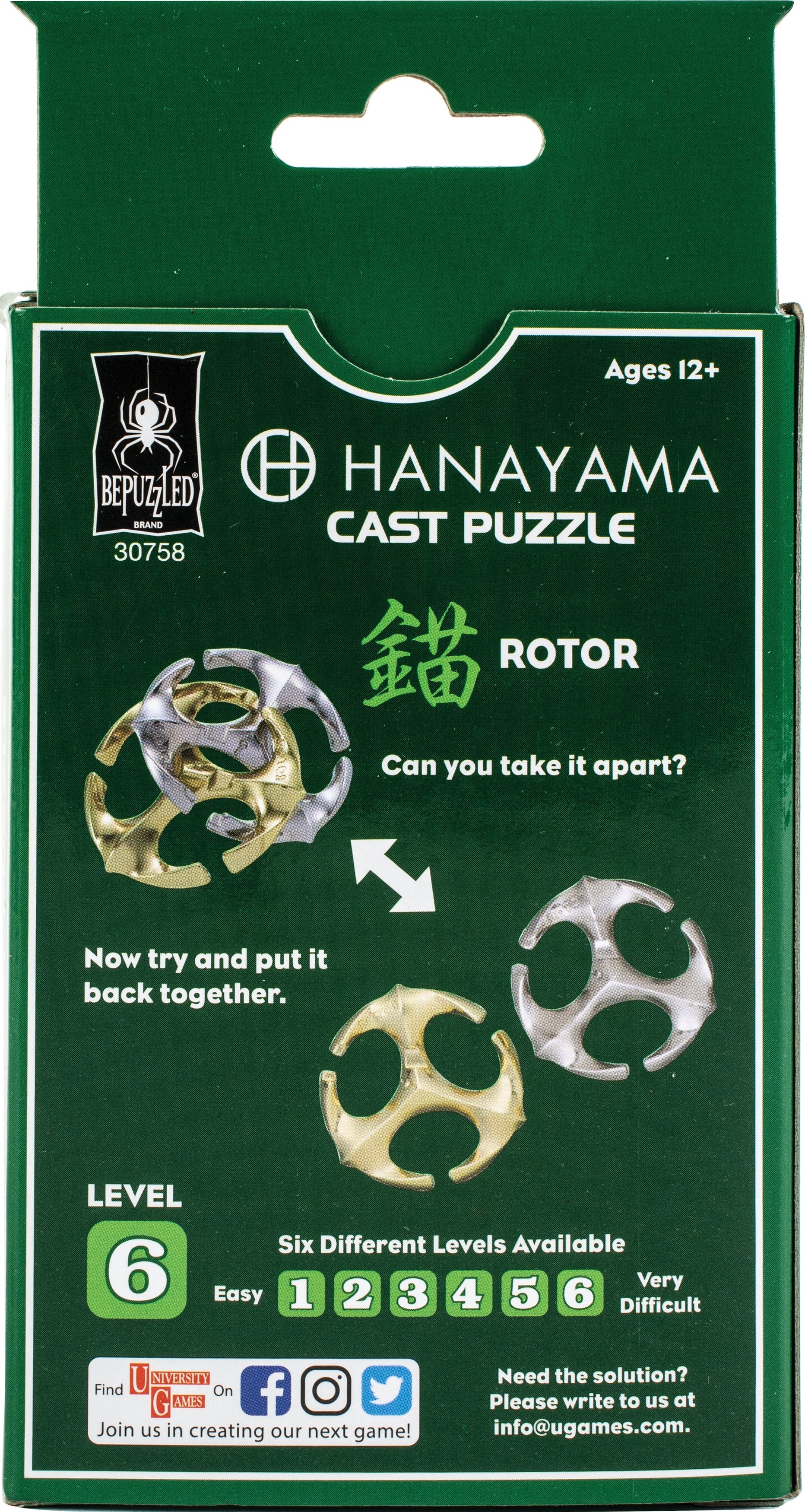 University Games Hanayama Cast Puzzle - Rotor Level 6