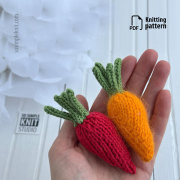 Knitted Carrot Napkin Ring for Easter & Spring