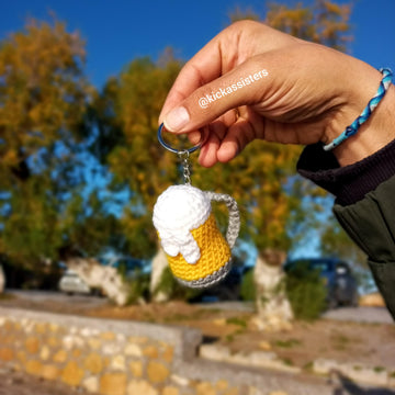 Beer mug keychain