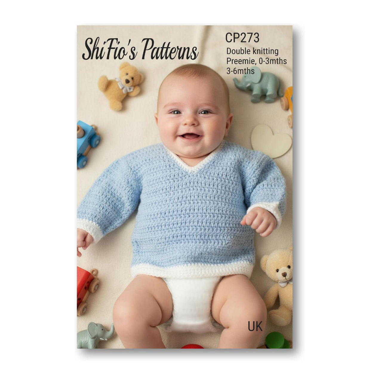 273-V Neck Jumper Pullover Crochet Pattern #273