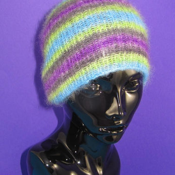 Angel Prints Mohair Rib Skullcap Hat
