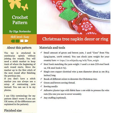 100 Christmas tree napkin ring, table decor