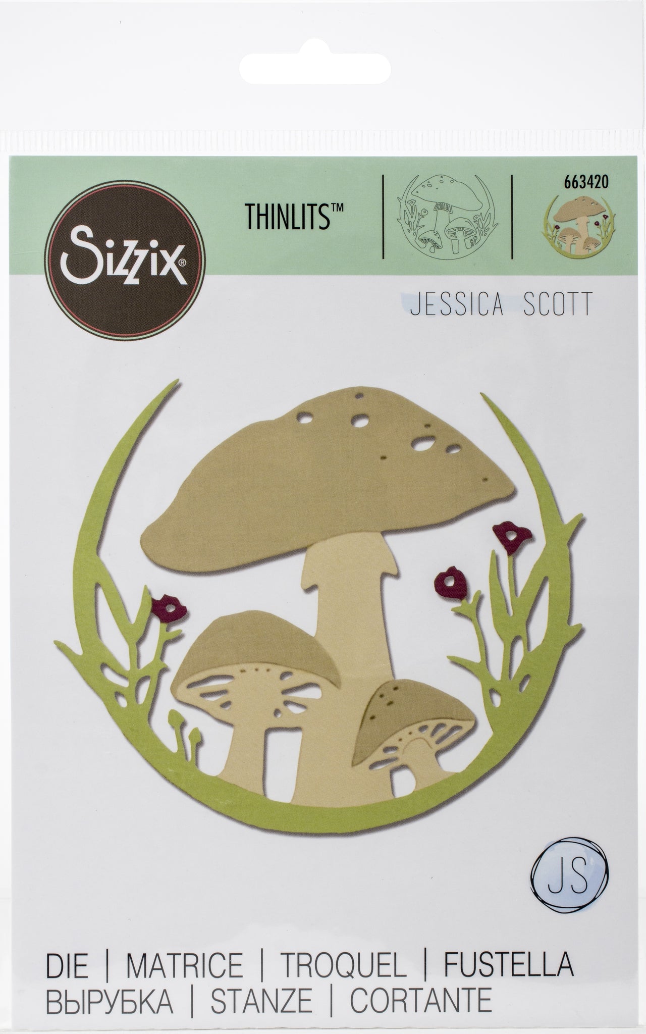 Sizzix Thinlits Dies By Jessica Scott - Mushroom Wreath