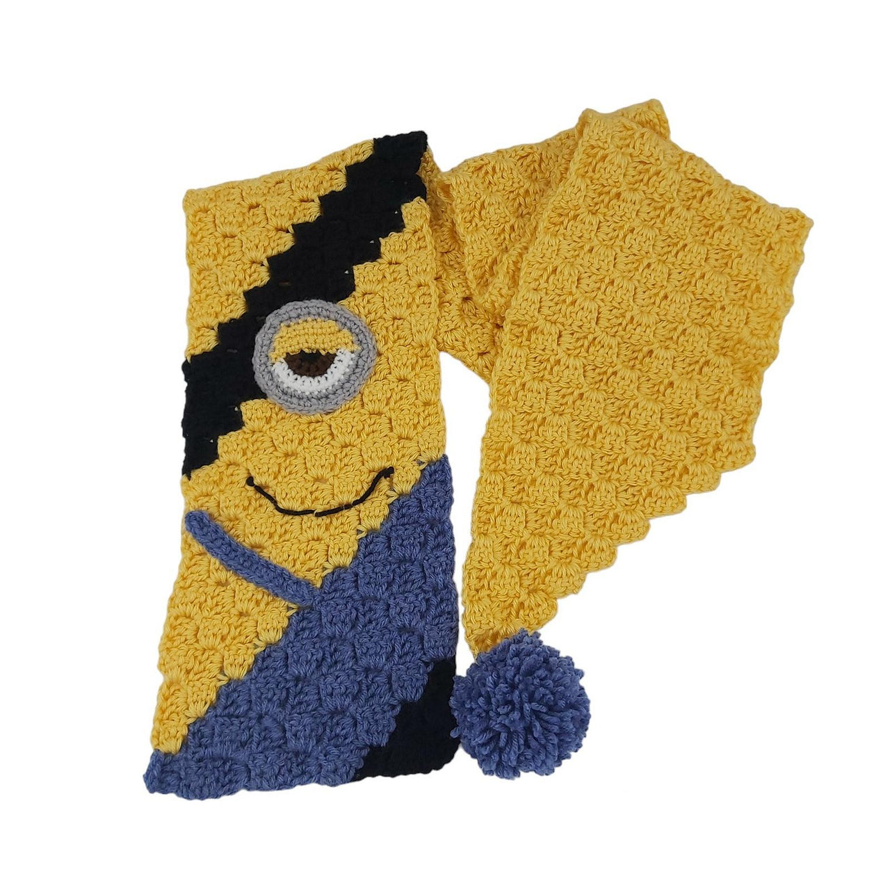 Yellow Blue Cartoon Scarf C2C