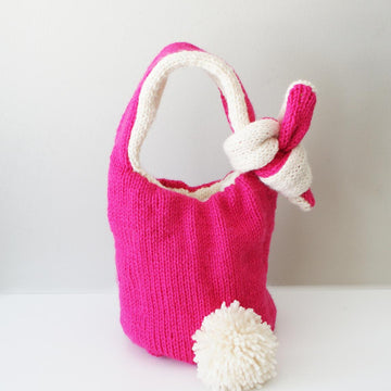 Knit Bunny Baskets, Adjustable and Reversible (bowls004)