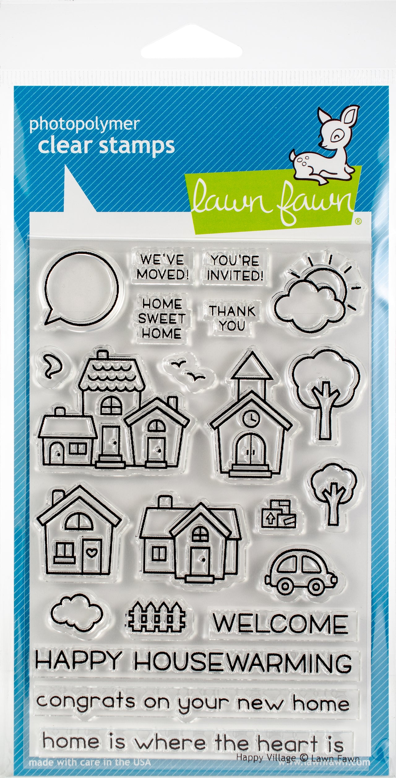 Lawn Fawn Clear Stamps 4"X6" - Happy Village