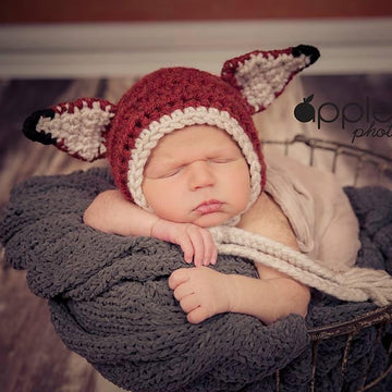 Woodland Fox or Bear Baby Bonnet