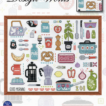 Design Works Retro Kitchen Cross Stitch Kit - 11 x 14