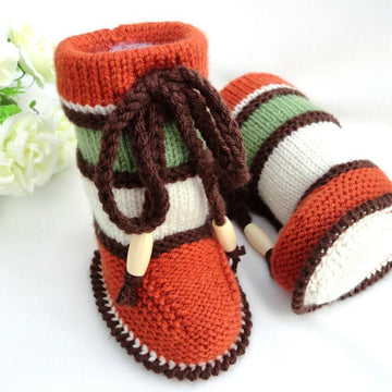 PATTERN Knit Baby Shoes Baby Boy Autumn Forest