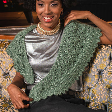 Peridot Shawl in Berroco Gimlet - Downloadable PDF