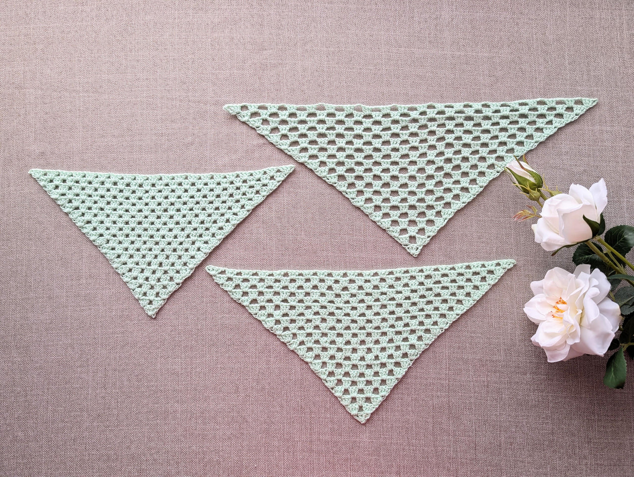 3-in-1: Crochet Bandana, Shawl, Baktus #105