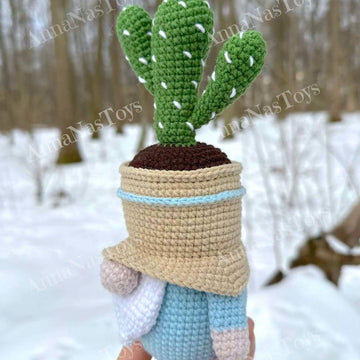 Gnome-cactus in a pot 2