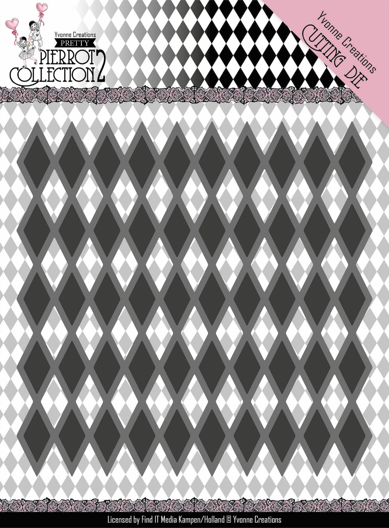 Find It Trading Yvonne Creations Die - Diamond Pattern, Pretty Pierrot 2