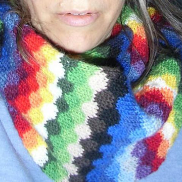 Rainbow infinity scarf