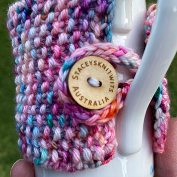 Bushrangers Coffee Cozy by Staceysknitwits