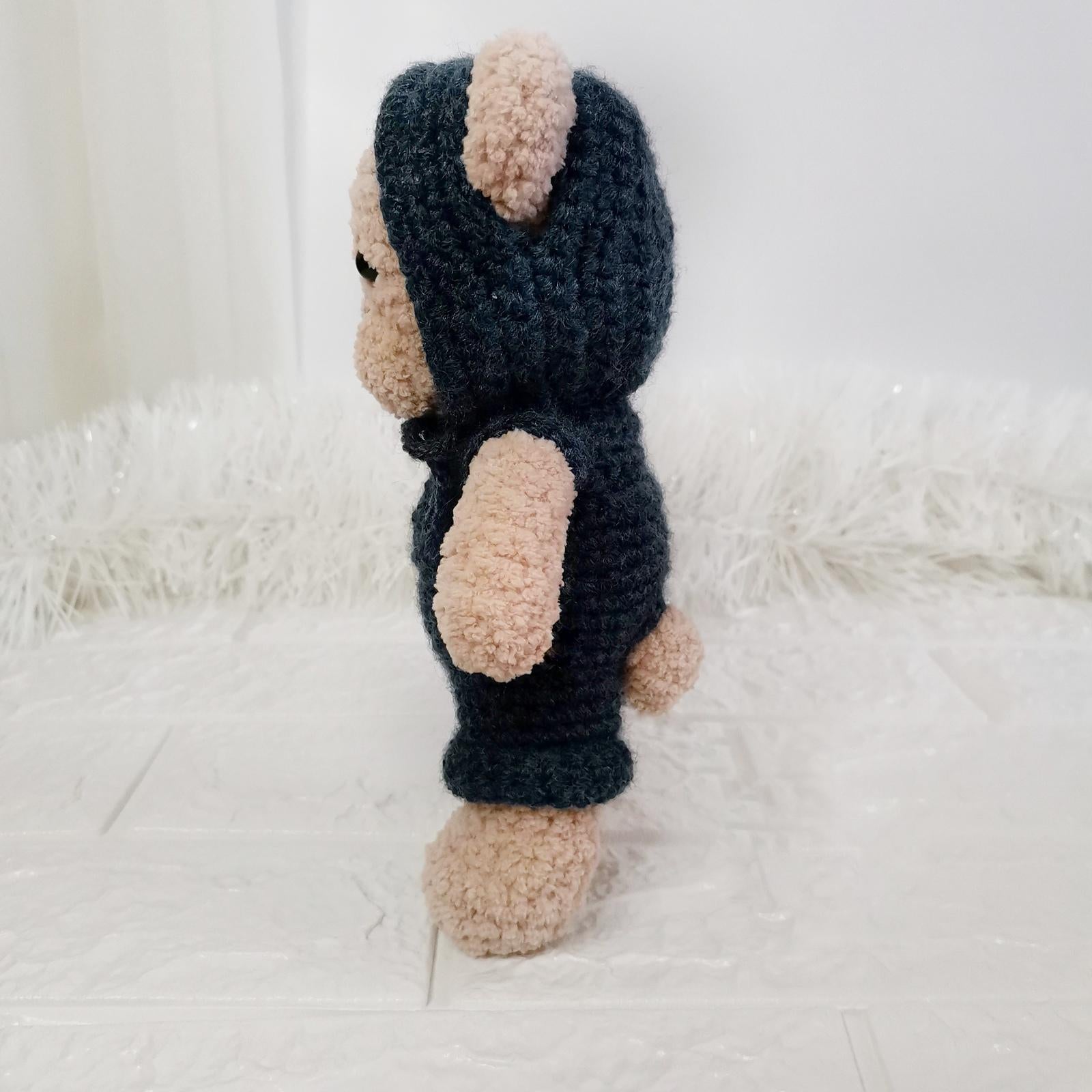 Plush Teddy Bear in Overalls
