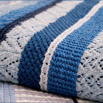 Ocean Currents Blanket Knitting Pattern