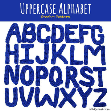 Uppercase Alphabet Crochet Motifs Pattern