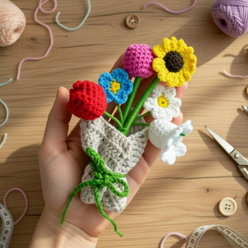 Crochet Flower Bouquet Pattern – PDF + Video Tutorial.