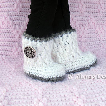 Silver Button Boots for 18” Doll