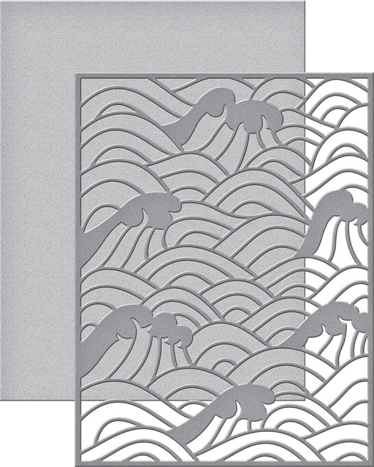 Spellbinders Destination Japan Etched Die By Lene Lok - Waves