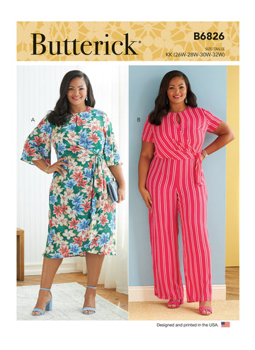 Butterick Women's Dress & Jumpsuit B6826 - Sewing Pattern