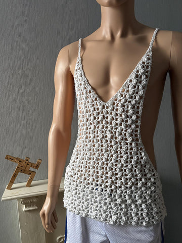 Popcorn Mesh Muscle Shirt