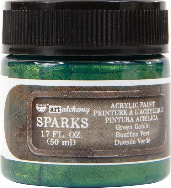 Prima Marketing Finnabair Sparks Acrylic Paint 1.7oz - Green Goblin