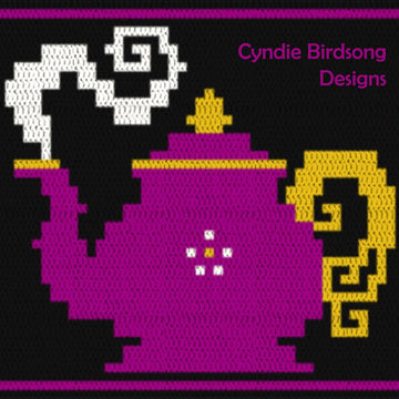 Time for Tea crochet square - CBirdsong Designs