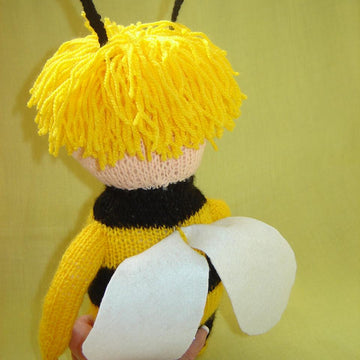 Toy Knitting Pattern -Knit Maya the Bee